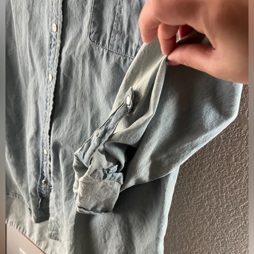 Charlotte Russe - denim shirt size M - Picture 4 of 6